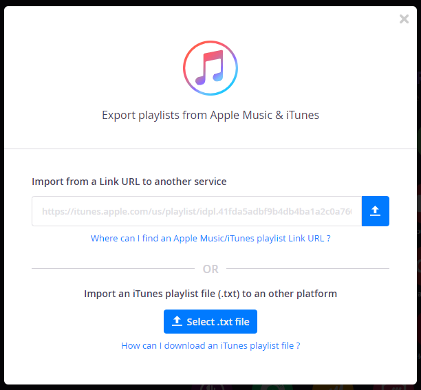 itune playlist export