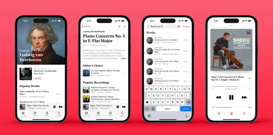 Apple Music Classical search engine