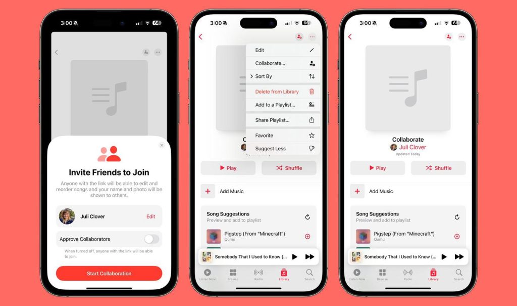 How to make a collaborative playlist on Spotify or Apple Music