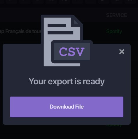 Export/download your Spotify playlist and data to Text or CSV