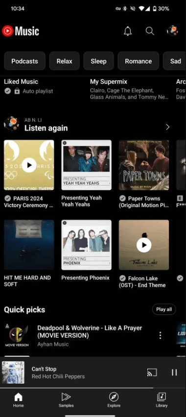 YouTube Music's new features