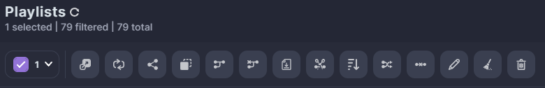 Update, manage, share, and download playlists