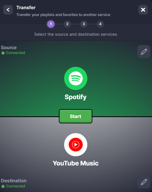 Transfer playlists and data from Spotify to YouTube Music