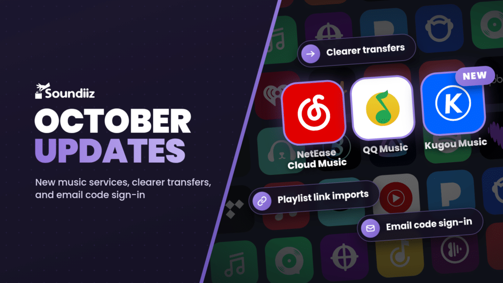 Soundiiz Changelog October 2026